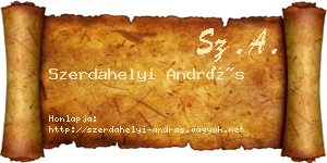 Szerdahelyi András névjegykártya