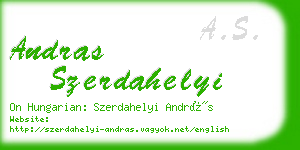 andras szerdahelyi business card